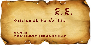 Reichardt Rozália névjegykártya